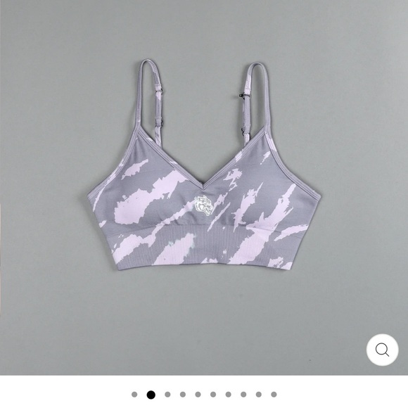 NWT large LONE "EVERSON" SEAMLESS BRA IN ORCHID NATIVE CAMO DarcSport Darc Sport - Picture 8 of 16